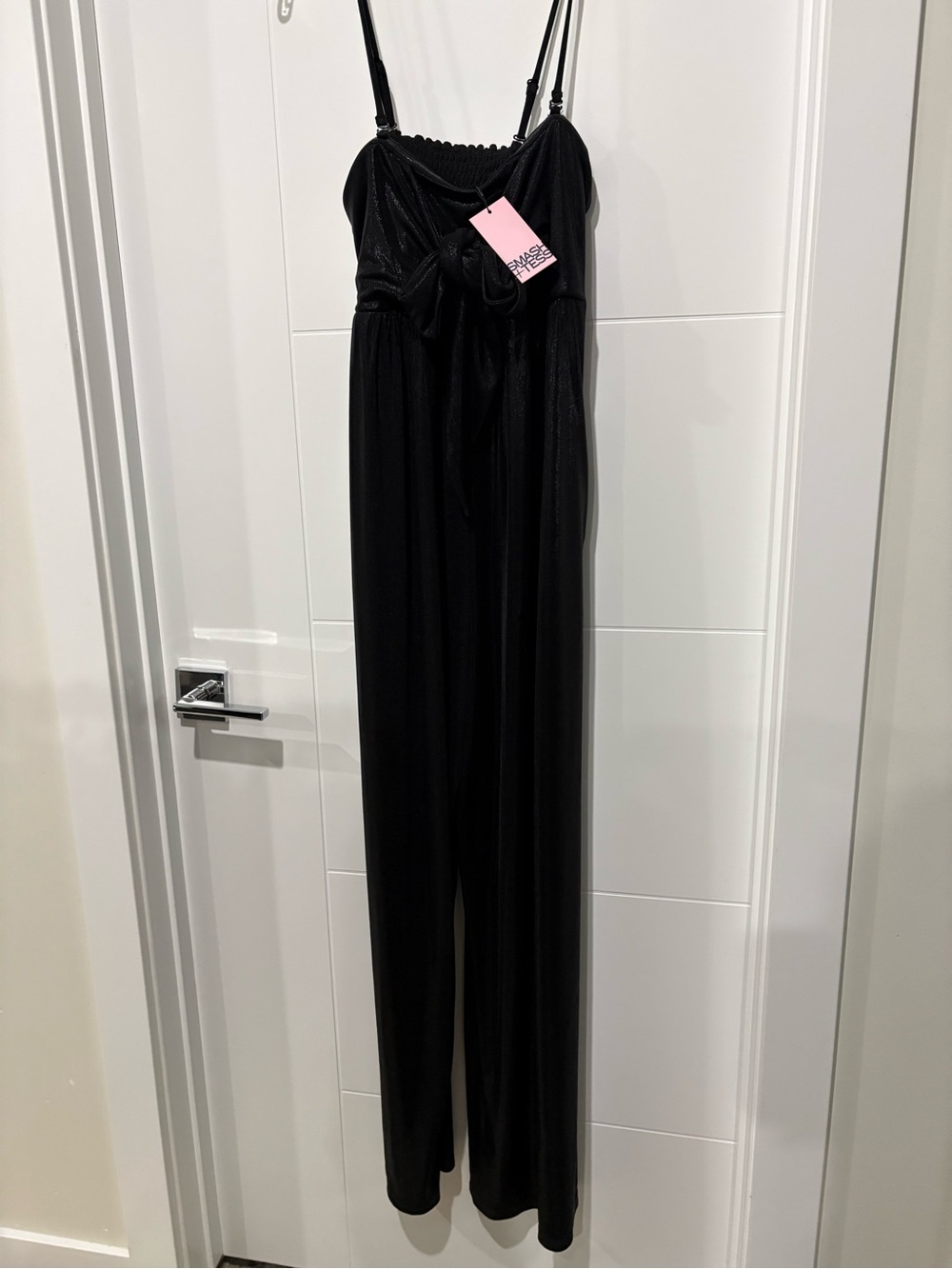 Smash + Tess Black Jumpsuit with Tie Front